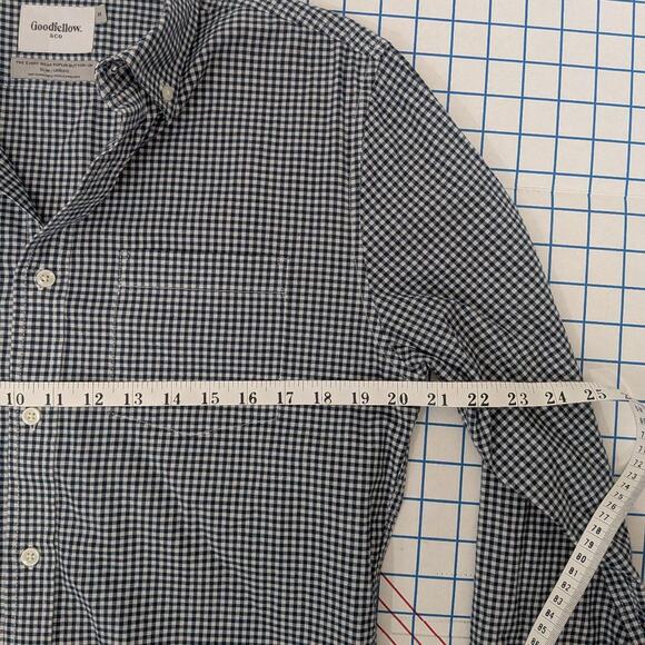Men's Medium black and white plaid check shirt by Goodfellow - Picture 6 of 8